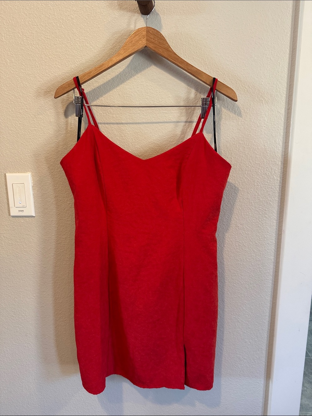 Forever 21 Red Mini Slip Dress with Double Spaghetti Straps - Picture 1 of 4